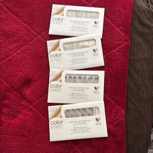 Lot of 4 Color Street Nail Polish Strips Collection - Vibrant Designs